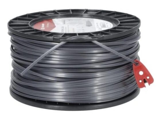 Kramp Titanium Power® trimmera aukla Ø 3,5 mm, 95 m, kvadrātveida, pelēka